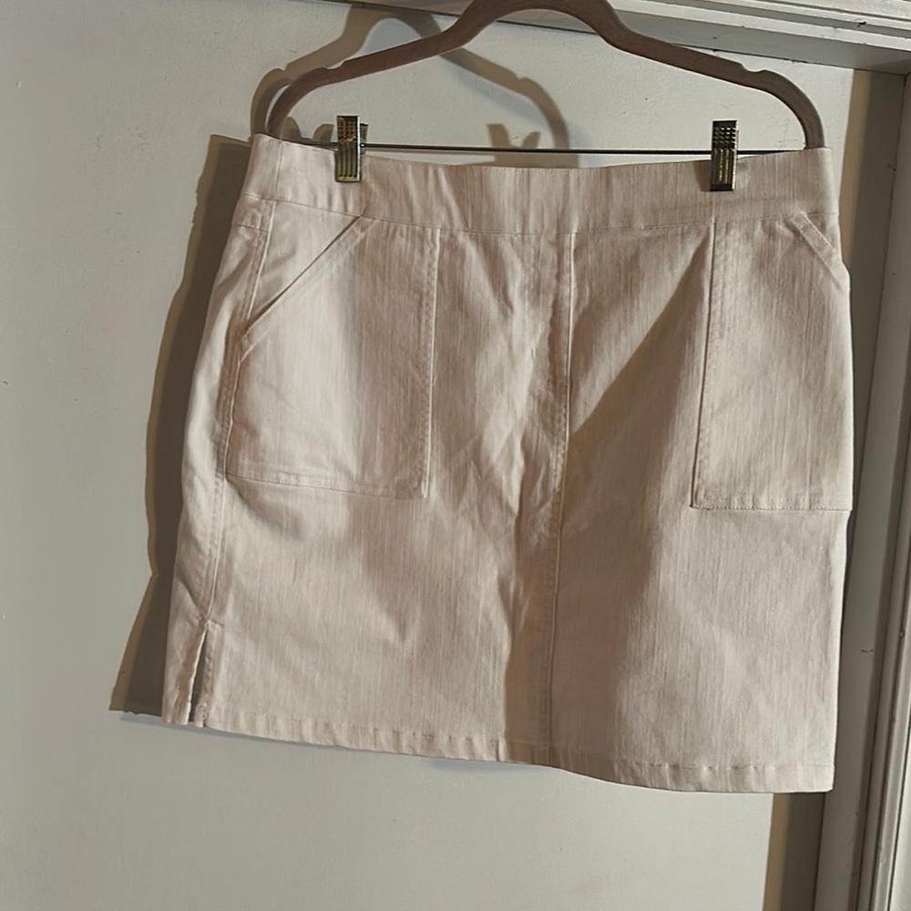 Ruby Rd. Cream Mini Skirt